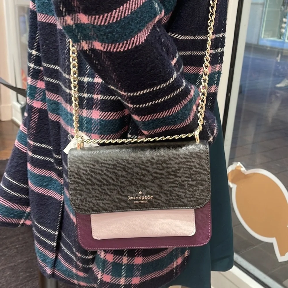 Kate Spade Remi Flap Chain Crossbody 
Colorblock 
Ripe Plum - Picture 8 of 16